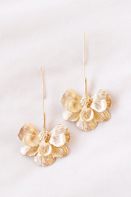 Boucles d'oreille mariage - FLORA